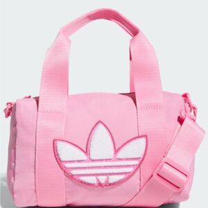 Adidas Trefoil Chenille Crossbody Bag- Bliss Pink/White